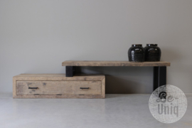 Stoer railway houten tv-meubel dressoir grof ruw hout audiomeubel sidetable televisiekast kast wandmeubel landelijk industrieel SEP