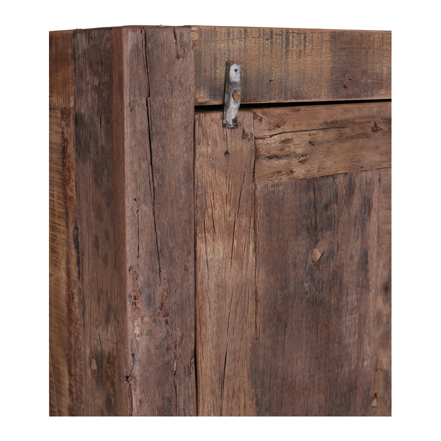 Vergrijsd houten kast kastje oud hout 1 deurs bassano keukenkast halkastje landelijk industrieel