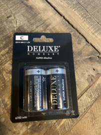 Deluxe Batterij c voor LED kaars 2 stuks c-batterijen voor de outdoor stompkaarsen deluxe homeart