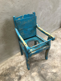 Leuke oude houten stoel kinderstoeltje vintage kinderstoel vintage blauw po oud landelijk stoeltje