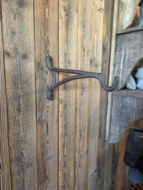 Muurhaak gietijzer gietijzeren smeedijzeren plantenhaak bruin haak wandhaak beugel steun haak lengte ongeveer 25 cm