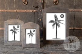 Vergrijsd houten fotolijst fotolijstje Toog L foto 21 x 30 cm landelijk stoer vintage