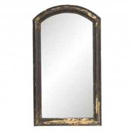 Zwarte spiegel zwart old black 59 x 33 cm landelijk stoer hotel chique