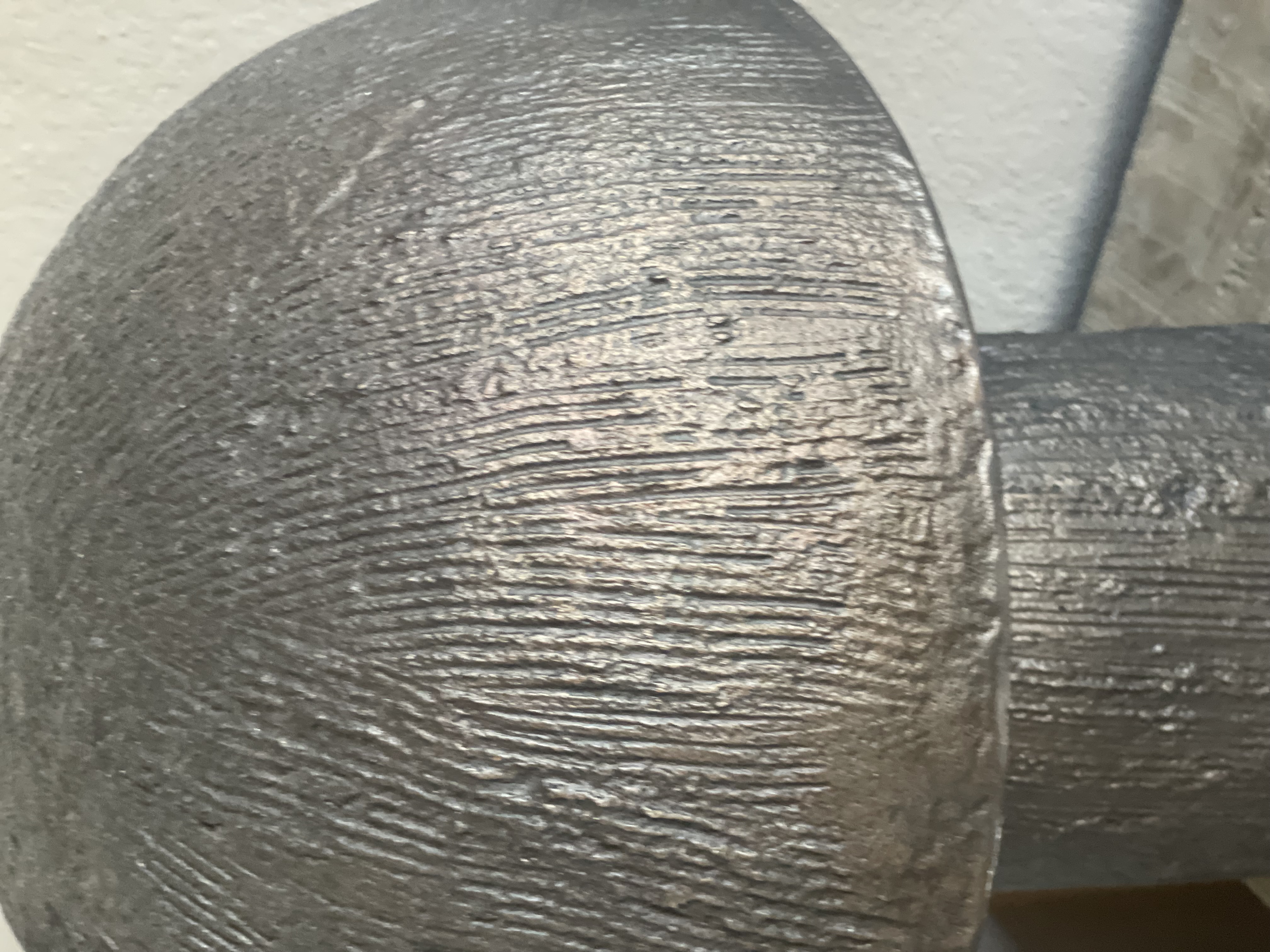 Hoffz grijs bruin metalen tafellamp bedlamp paddestoel model metaal