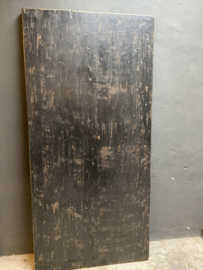 Stoer zwart houten tafelblad 200 x 96 x 4,5 cm stoer landelijk