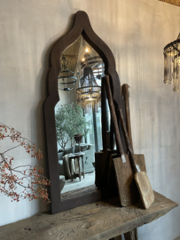Hoffz Marroc houten spiegel oosters 150 x 70 cm teakhout