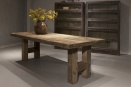 Stoere oud houten tafel 240 X 100 X H77 cm eettafel boerentafel stoer landelijk industrieel olivier SEP