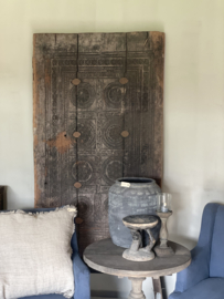 Prachtig groot oud vergrijsd houten paneel wandpaneel deur poort wanddecoratie landelijk stoer vergrijsd doorleefd uniek