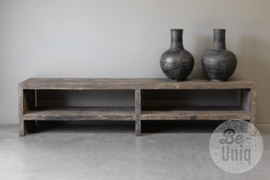 Railway truckwood vergrijsd houten wandmeubel sidetable tv dressoir televisiekast televisiemeubel SEP 220 X 40 X H50 cm