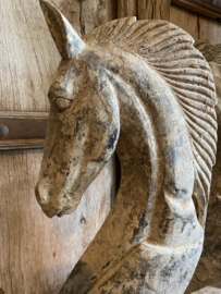Vergrijsd houten paard horse paardenhoofd paardenkop landelijk stoer sober