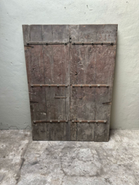 Prachtige grote oude houten deur poort wandpaneel wanddecoratie landelijk stoer 170 x 110 cm