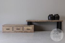 Stoer railway houten tv-meubel dressoir grof ruw hout audiomeubel sidetable televisiekast kast wandmeubel landelijk industrieel SEP