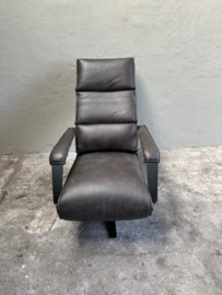 Stoere Afrika leren relaxfauteuil relax fauteuil stoel sta-op lounge ligstoel kleur Moro