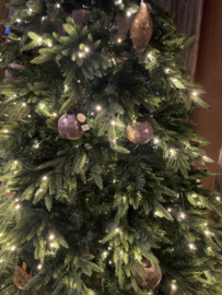 Prachtige rozé champagne polkadots groot kerstbal Ptmd