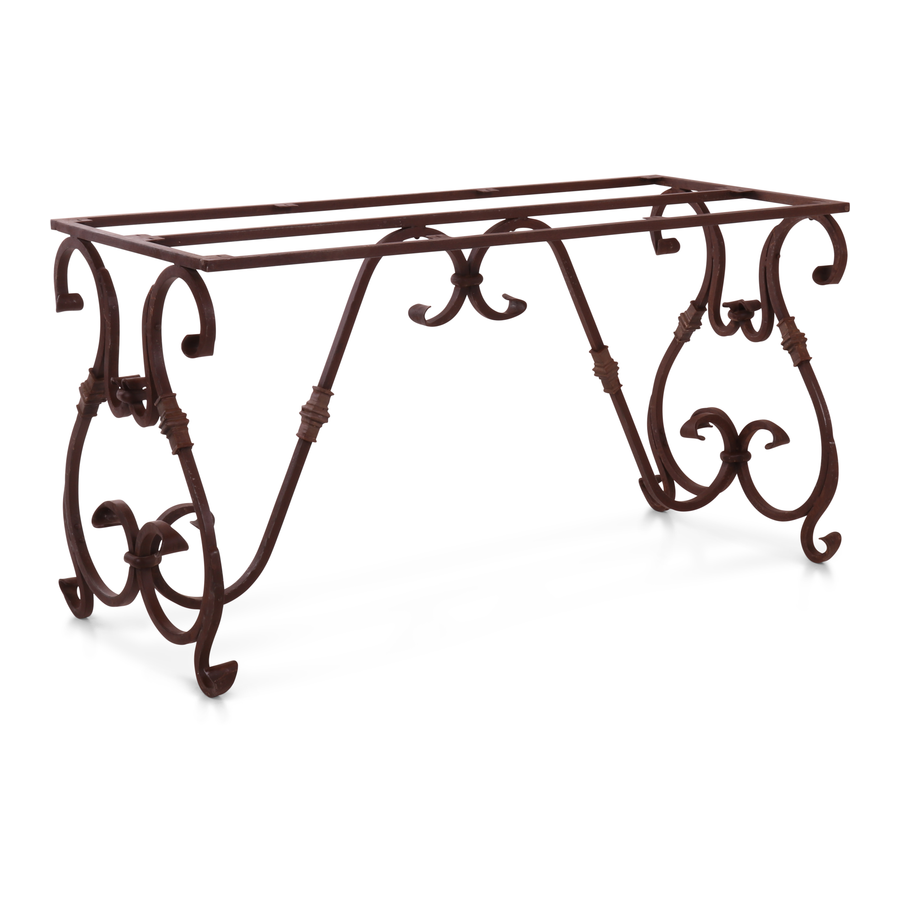 Smeedijzeren tafelonderstel ijzer metaal metalen krul 140 x 60 cm tuintafel eettafel