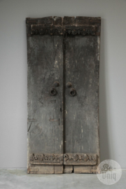 Hele stoere oude unieke houten deur poort luik paneel wandpaneel wanddecoratie landelijk 176 x 80 cm