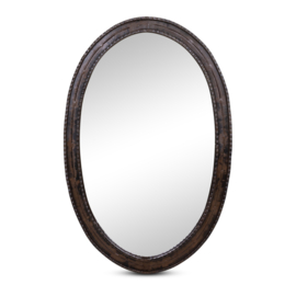 Ovale metalen spiegel ovaal 86 x 56 x 4 cm medium landelijk stoer industrieel vintage