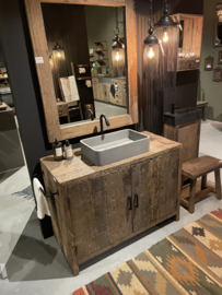 Houten Badkamermeubel wastafelmeubel badkamerkast exclusief wasbak wastafel badkamer badmeubel SEP