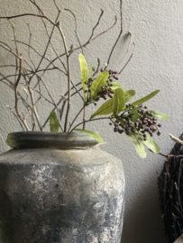 Mooie lange decoratie tak imitatie kunst berry spray 92 cm besjes groen bloem bloemen