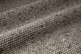 Groot vlakgewoven 100 % vervilt wol vloerkleed kleed carpet karpet middle grey 250 x 350 cm
