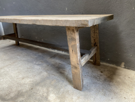Landelijke vergrijsd houten salontafel tafel 150 x 50 x H46 cm