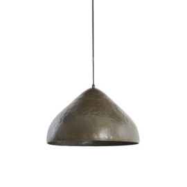 Prachtige ronde antiek brons bronzen hanglamp Elimo small doorsnede 25 cm landelijk vintage