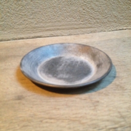 Zinken bakje zeepbakje Schaaltje rond zink grijs schaal landelijk schaal bordje 18,5 cm
