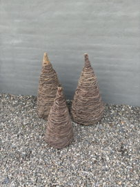 Naturel kerstboom boom boompje  takken wilgen rotan H80 x D40 cm landelijk