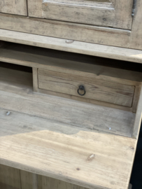Naturel vergrijsd houten kast buro bureau landelijk