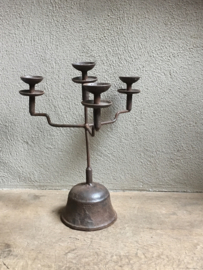 Stoere metalen kandelaar kandelaars theelicht metaal Be uniq landelijk industrieel vintage stompkaars