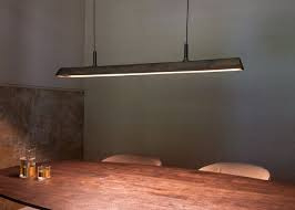 Frezoli Stretto LED prachtige lange smalle hanglamp 122 cm aluminium messing