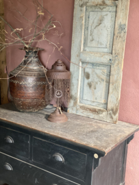 Prachtige oude koperen kruik hoffz pot vaas urn vintage landelijk stoer Oosters
