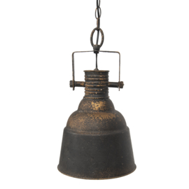 Zwarte metalen hanglamp lamp zwart old look landelijk stoer industrieel