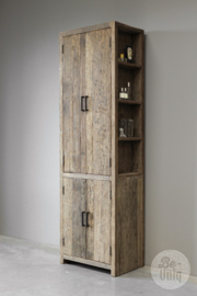 Oud vergrijsd truckwood railway houten Badkamermeubel badkamerkast kast wastafelmeubel kast toiletmeubel 200 x 60x 40 cm badkamer badmeubel SEP