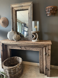 Hele gave oude houten Sidetable Voorzetschouw schouw haard wandmeubel schouw dressoir landelijk
