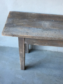 houten bankje bank kruk salontafel Sidetable 120 cm  landelijk stoer