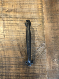 Zware kwaliteit gietijzeren zwarte deurknop zwart handgreep greep oneven strak beugel handvat  klink deurklink