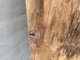 Smal lang oud houten paneel wandpaneel ornament plank houtsnijwerk vintage landelijk uniek 116 x 29 x 5 cm