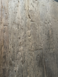 Oud vergrijsd houten los tafelblad landelijk stoer 220 x 95 x 7 cm teakhout