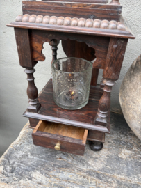 Hele leuke originele unieke tempel tempelkastje tempeltje nisje 20 x 20 x H43 cm vintage kandelaar offertafeltje