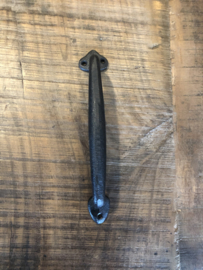 Zware kwaliteit gietijzeren zwarte deurknop zwart handgreep greep oneven strak beugel handvat  klink deurklink