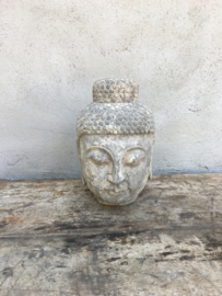 Zwaar massief hardsteen buddha boeddha boedha hoofd beel tuinbeeld hardsteen