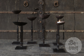 Stoere metalen kandelaar theelicht theelichtje van oude lepel landelijk stoer industrieel vintage