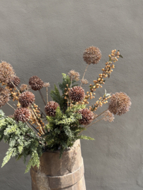 Mooie sobere decoratietak bruin kunstbloem eupatorium S Brown 90 cm