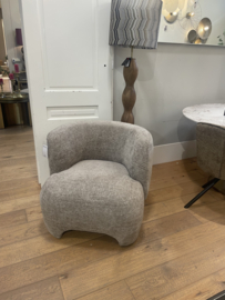 Heel leuk rond fauteuiltje fauteuil stone grey stoel grijs