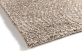 Handgeknoopt wol/bamboe cut taupe