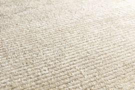 Handgeknoopt wol/bamboe cut white