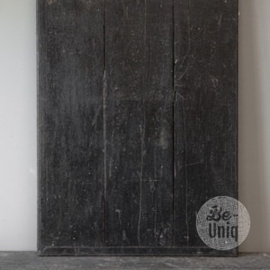 Authentiek zwart vergrijsd oud houten paneel krijtbord  schoolbord wanddecoratie wandpaneel tafelblad Luik landelijk stoer