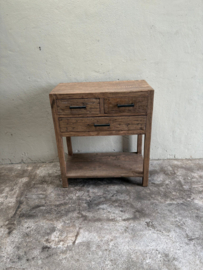 Truckwood railway oud houten wandtafel sidetable kast ladenkast hal landelijk stoer industrieel SEP H85 x B75 X D40 cm