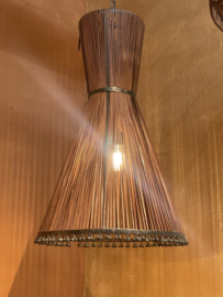 Hoffz Mazu hanglamp metal leather metaal leer landelijk vintage oosters